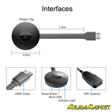  Chromecast WiFI HDMI Miracast DLNA  